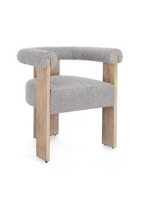 Bizzotto Sedia di design in tessuto bouclé - GORDON