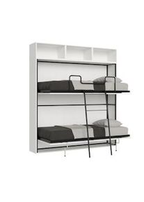 Itamoby Letto Kando doppio Bianco Frassino composizione L con materassi