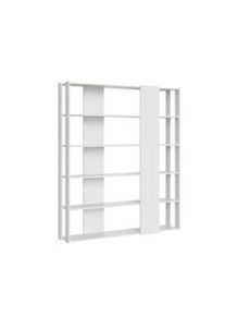 Itamoby Parete Attrezzata B Kato 6R 2 fianchi 4 fasce lunghe L.178 P.36 H.204 Bianco Frassinato