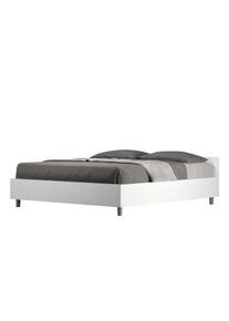 Letto Matrimoniale contenitore doppia alzata 160x190 bianco frassino Nuamo