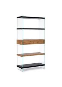 Bob Gardens Libreria 4 piani 2 cassetti Wood nera - SARA