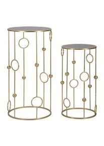 Mauro Ferretti TAVOLINETTO CAGE COPPIA CM Ø 50X100-40X80