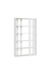 Itamoby Parete Attrezzata Small E Kato 6R 8 fasce lunghe L.120 P.36 H.204 Bianco Frassinato