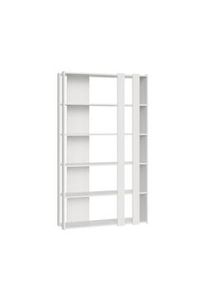 Itamoby Parete Attrezzata Small B Kato 6R 2 fianchi 4 fasce lunghe L.120 P.36 H.204 Bianco Frassinato