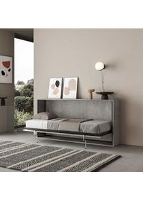 Itamoby Letto a scomparsa singolo orizzontale Kando con materasso Cemento