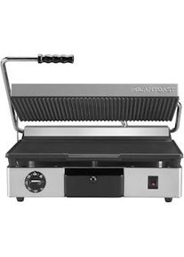 MilanToast - Plancha grande de hierro fundido estriada lisa 220-240v 2,7kw
