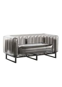 Mojow - Sofá Yomi Eko con estructura de aluminio y cristal negro