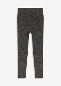 Leggings termici con fili glitterati, Nero, Taglia 54/56 (XL), bonprix