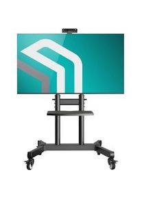ONKRON Supporto TV da Pavimento con Altezza Regolabile per schermi 50-90", fino a 90 kg, max VESA 800x600 mm, Carrello TV Inclinato TS1891-B Nero