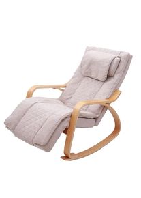 Poltrona relax con funzione massaggio, sedia a dondolo, grigio X8