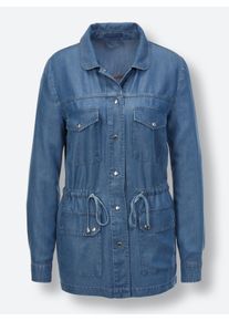 CREATION L PREMIUM Damen Blusenblazer aus reinem Lyocell in blue-stone-washed ,Größe 36, Witt, 100% Lyocell