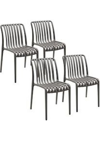 TecTake sedie da giardino Alcudia, resistenti alle intemperie, impilabili - 406050