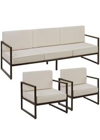 TecTake Set lounge da giardino Comosa per 5 persone, imbottitura XXL - 405524