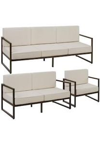 TecTake Set lounge da giardino Comosa per 6 persone, imbottitura XXL - 405821