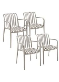 TecTake Sedie da giardino Alcudia, resistenti alle intemperie, impilabili - 406046