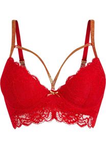 Soutien-gorge à coques et armatures avec polyamide recyclé - rouge - taille 100E - bonprix