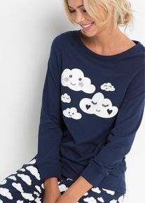 Pigiama in cotone biologico, Blu, Taglia 38/40 (XS), bonprix