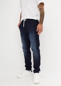 Jeans in tessuto felpato con elastico in vita regular fit straight, Blu, Taglia 54, bonprix
