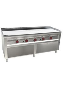 EURAST - Frytop-teppanyaki cd 15 mm a gas su supporto aperto - 2000x720x850 mm - 29 Kw - 32207655