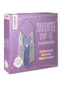 TOPP Makramee-Set Wandbehang, Handarbeitsset, Blau, Rosa, Grün