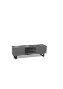 Stones Pegaso - Mobile TV (140 x 40 x H 45 cm) in ceramica grigio scuro