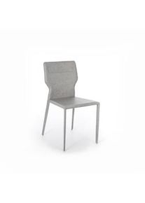 Stones Kim - Sedia in ecopelle grigia 2 pz