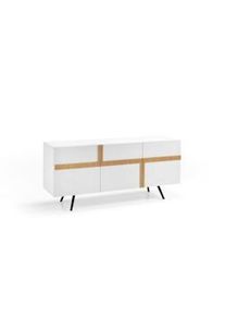 Stones Ginger - Credenza a 3 ante (180 x 80 H cm) in Melaminico Bianco