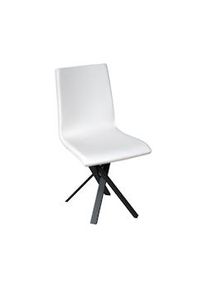 Itamoby Sedia Aury gambe Antracite cuscino Bianca 01 (tipo Volantis)