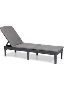 Keter Lettino Prendisole Jaipur, dotato di cuscino, Grafite, 187,5x58x29H cm