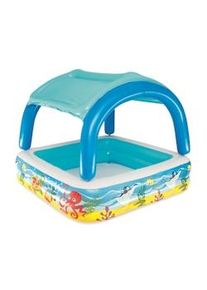 Bestway Piscina per bambini con tettuccio Canopy Play Pool, PVC, 1.40 x 1.40 x 1.14 m, 265 l, multicolore