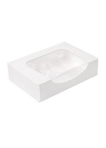 García de Pou Caixas Sushi+Janela 'Thepack' 230 G/M2 + Opp 17,5X12X4,5 Cm Branco Cartão Ondulado Nano-Micro (400 Unidades)