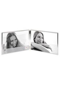 walther + design Marco para retrato Chloe, plateado, 2x 9x13 cm