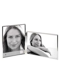 walther + design Marco para retrato Chloe, plateado, 2x 10x15 cm