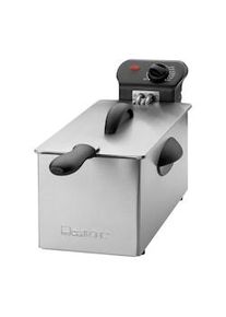Clatronic FR 3586 Friggitrice Elettrica 3 Litri, Acciaio Inox,Termostato Regolabile, Rimovibile, 2000W, Argento