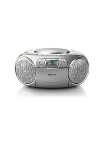 Philips Az 127/12 Radio Cd - 2 X 1 W Potencia - Cd, K7 - Platina Cassette - Plata