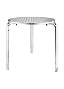 Mesa de bistró redonda Bolero de acero inoxidable de 3 patas y 70 cm