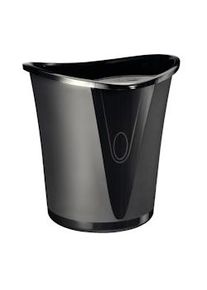 Leitz Papelera ALLURA capacidad 18 litros, negro. Pack de 6