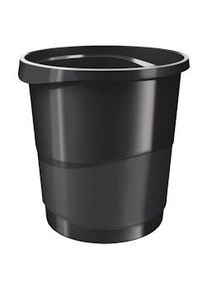 ESSELTE Papelera Europost, negro Vivida. Pack de 12