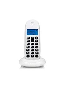 Motorola C1001CBW+ Telefone DECT sem fio, bloqueio de chamadas, ID, viva-voz, agenda 50 n&uacute;meros, tela iluminada &ndash; Branco