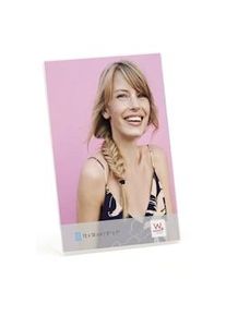 walther + design Marco de retrato de cristal artístico, transparente, 13 x 18 cm