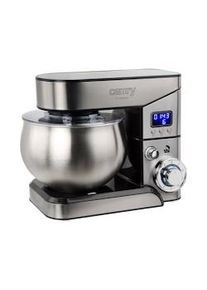 Camry CR4223 Batidora Amasadora Repostería Profesional, Robot Cocina Orbital, 5L, 6 Velocidades, Acero Inox. 2000W Plata