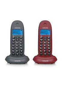 Motorola C1002GW Telefone DECT sem fio com intercom, transfer&ecirc;ncia, LED, modo ECO, mute e viva-voz