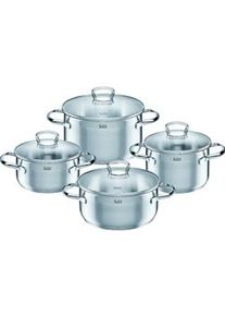 Silit Conjunto de caçarolas de 4 peças Tuscany, aço inoxidável, com tampa, indução