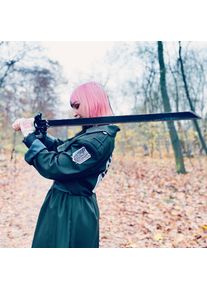 Halbklingen-Schwert Replik mit Scheide für Attack on Titan Fans