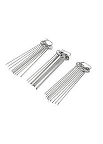 METRO Professional Pinchos para brochetas, acero inoxidable, 10 cm, 30 piezas