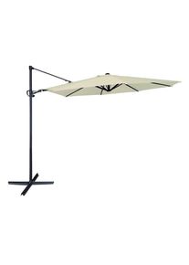 Parasol excéntrico roma Aktive Garden Ø300 cm crema mástil aluminio