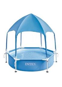 Piscina desmontable hexagonal 700 L c/toldo desmontable Canopy Metal Frame Intex
