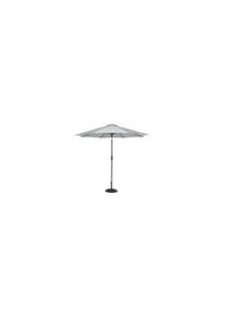 Lifestyle garden. Set de parasol redondo de medidas 300.00 x 300.00 x 235.00 de aluminio con base de cemento de medidas 50.00 x 50.00 x 37.00