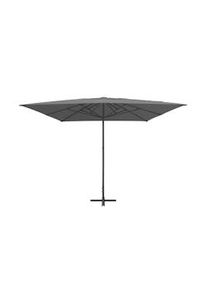 METRO PROFESSIONAL Sombrilla cuadrada, aluminio, 4 x 4 m, repelente al agua, gris