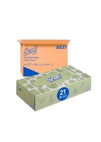 Scott | Pañuelo facial estándar blanco, 2 capas. 21 uds. (cod.8837)